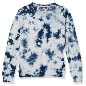 PJ Salvage Blue White Tie Dye Sweatshirt Top, Sz. Medium